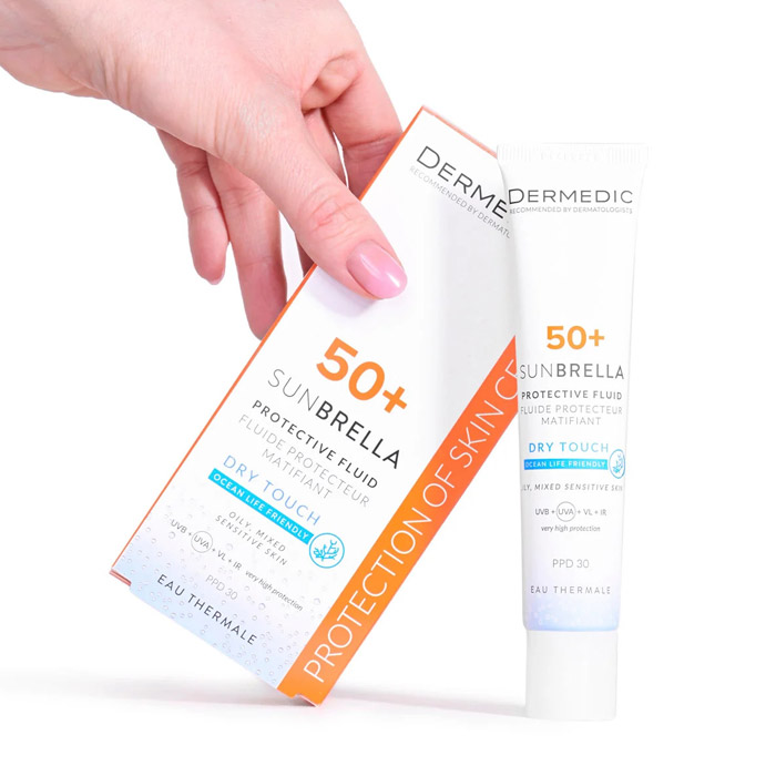 DERMEDIC SUNBRELLA Dry Touch Protective Fluid SPF 50 + PPD30 40ML
