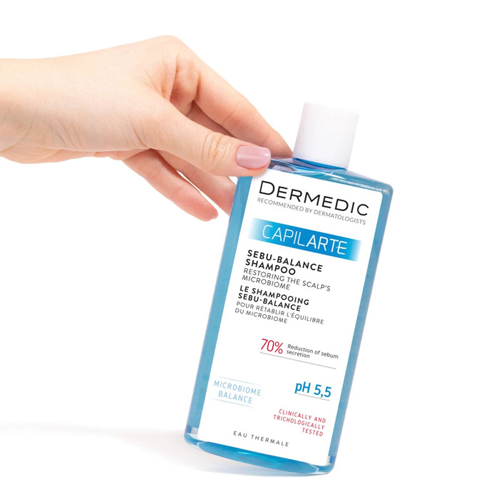 DERMEDIC CAPILARTE Sebu-Balance Shampoo Restoring The Scalp's Microbiome, Oily Hair 300ML