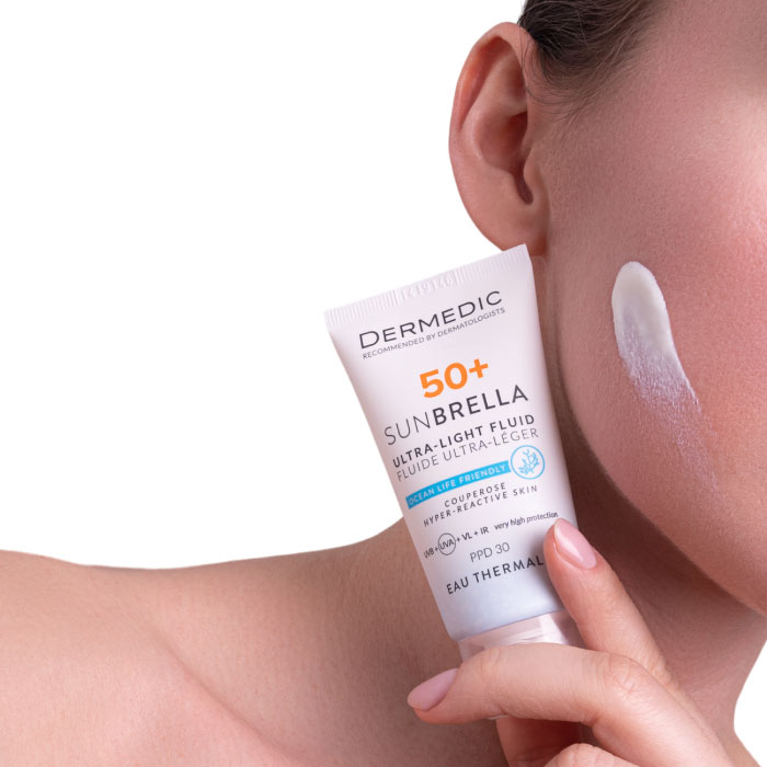 DERMEDIC SUNBRELLA Ultra-Light Fluid SPF 50 + Couperose Hyper-Reactive Skin 40ML BUY 1 GET 1 FRE
