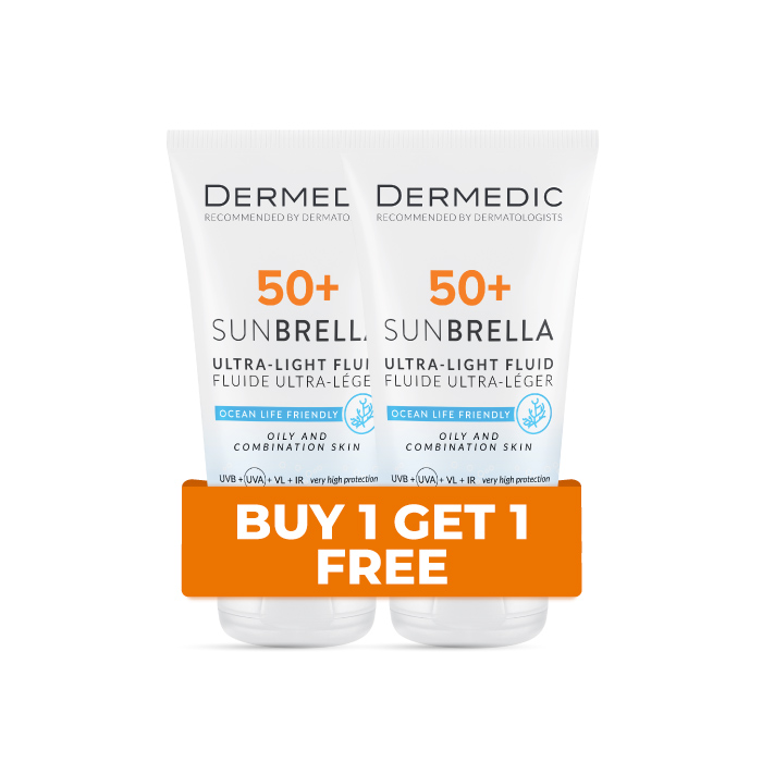DERMEDIC SUNBRELLA Ultra-Light Fluid SPF 50 + Oily & Combination Skin 40ML BUY 1 GET 1 FREE