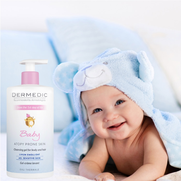 DERMEDIC LINUM-Baby Cleansing gel for Body and hair from first Day of life 500ML BUY 1 GET 1 FREE