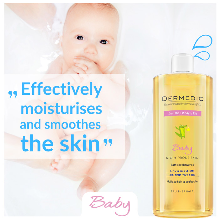 DERMEDIC LINUM-Baby Bath and shower oil from the first day of Life 500ML BUY 1 GET 1 FREE
