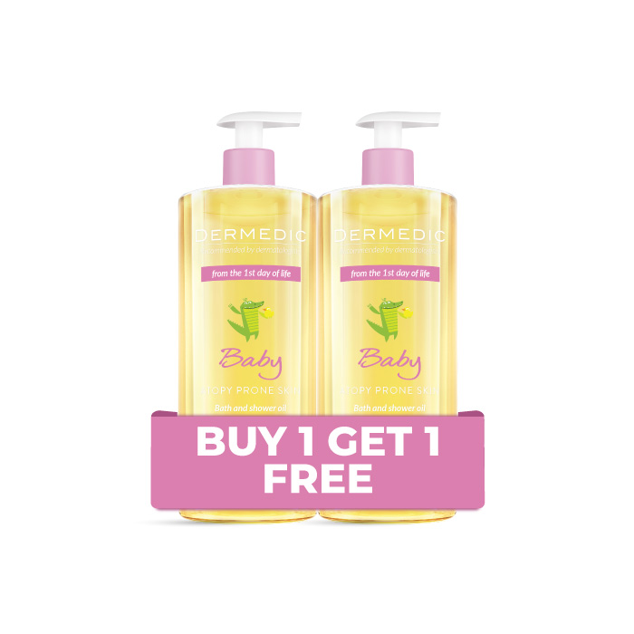 DERMEDIC LINUM-Baby Bath and shower oil from the first day of Life 500ML BUY 1 GET 1 FREE