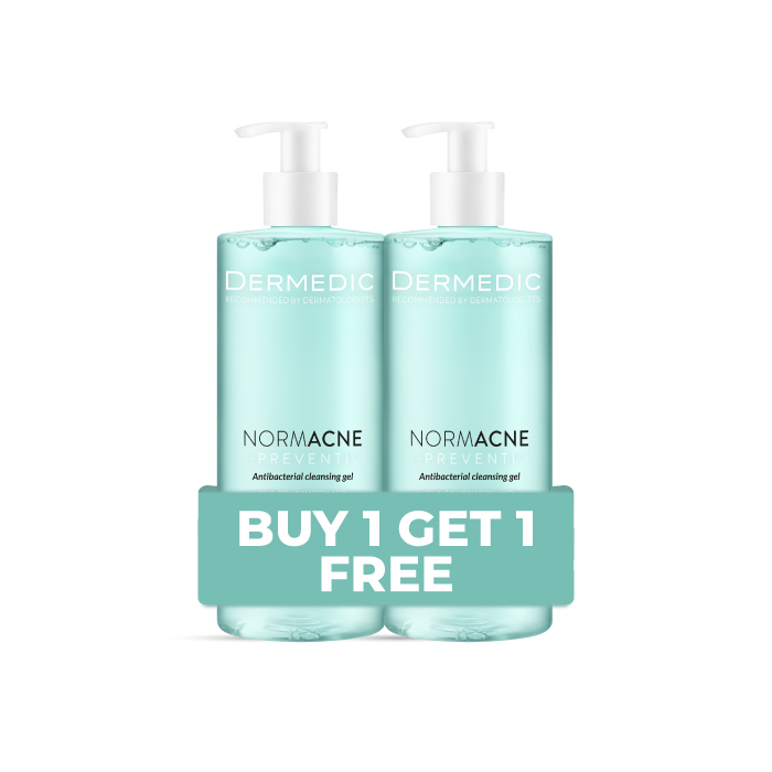 DERMEDIC NORMACNE-Antibacterial Cleansing Gel 200ML BUY 1 GET 1
