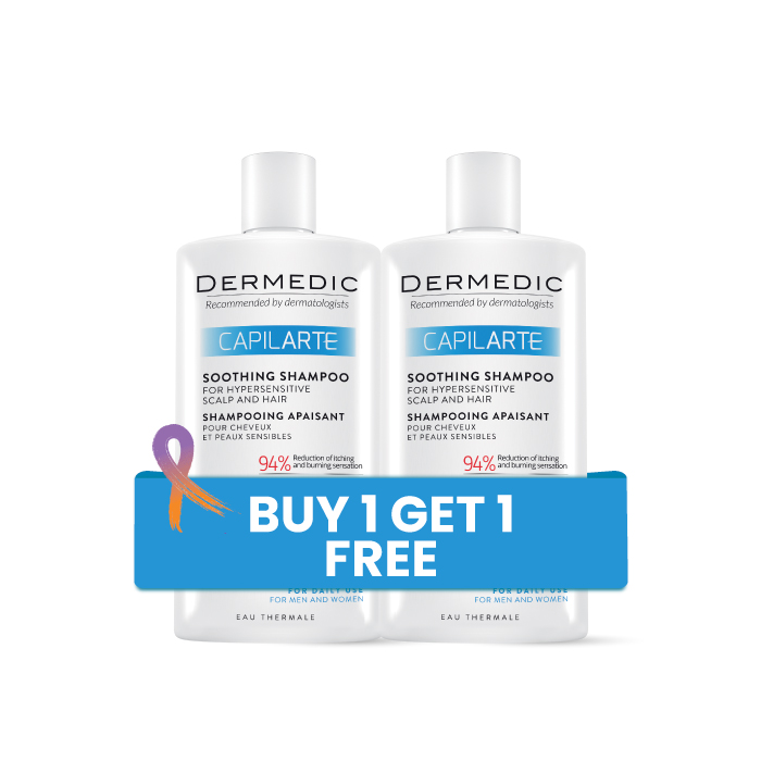 DERMEDIC CAPILARTE Soothing Shampoo For Hypersensitive Scalp And Hair 300ML BUY 1 GET 1 FREE